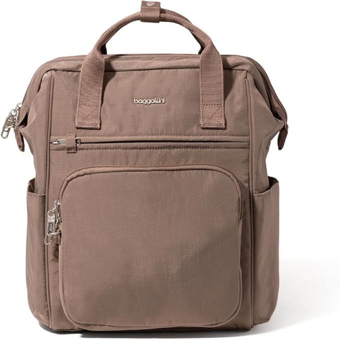 Baggallini Securtex Anti-Theft Windsor Backpack for Travel, Work & College, RFID & Locking Zipper, Up to 16" Laptop