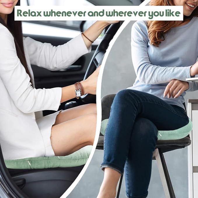 Stuffed Donut Pillow Seat Cushion | for Tailbone and Coccyx Pain, Hemorrhoids, Bed Sores, Pregnancy, Prostate, Surgery Recovery, Sitting Pressure Relief, for Home, Office and Car (Moss Green)