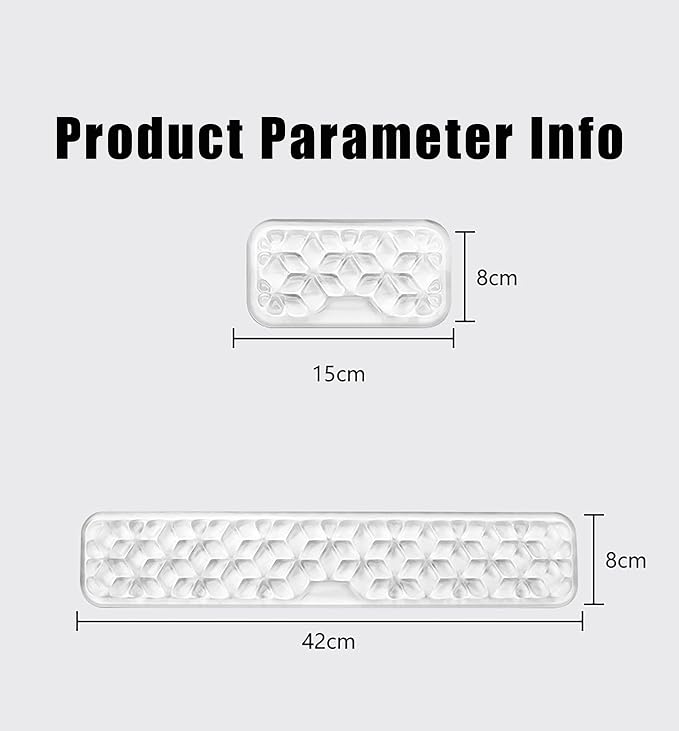 Mouse Pad with Wrist Rest, Soft Cloud Gel Keyboard Mouse Pad Set with Hand Wrist Support, Cute Non Slip Office Desk Accessories for Comfort/Pain Relief/Computer/Laptop (Clear Diamond)