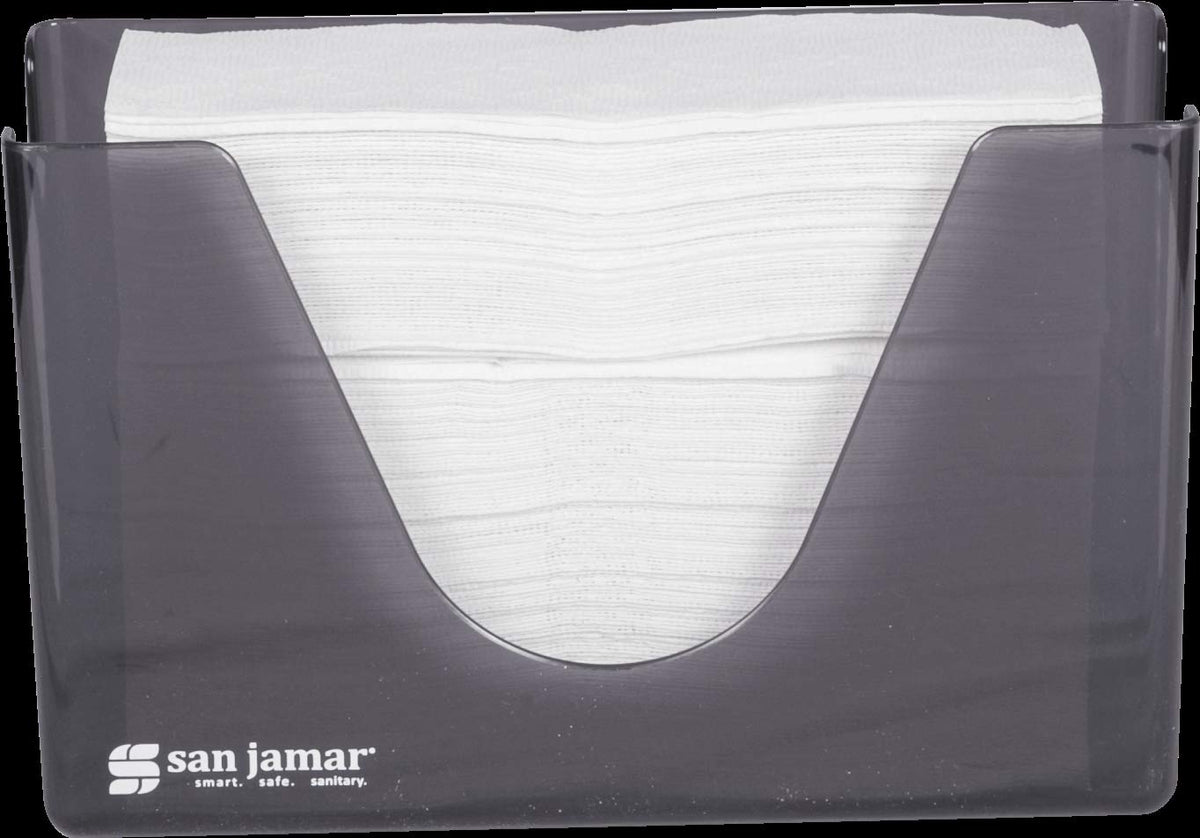 San Jamar Carlisle FoodService Products Plastic Countertop Folded Towel Dispenser, Black