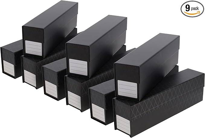 BCW QuickFold® Card Storage Boxes for Magnetics & Toploaders – 9 Pack | Trading Card Holder Box with Magnetic Closure | Easy Fold Assembly for Sports and TCG Cards