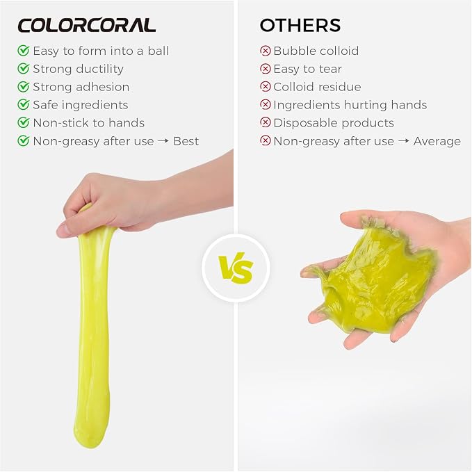 ColorCoral Cleaning Gel Universal Dust Cleaner for PC Keyboard Car Detailing Office Electronics Laptop Dusting Kit Computer Dust Remover, Computer Gaming Car Accessories, Gift for Men Women 160g | For PC Laptops, Office Electronics, Car Interior, Compu...