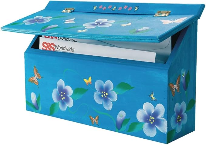 S&S Worldwide Unfinished Wood Letter Box for crafting