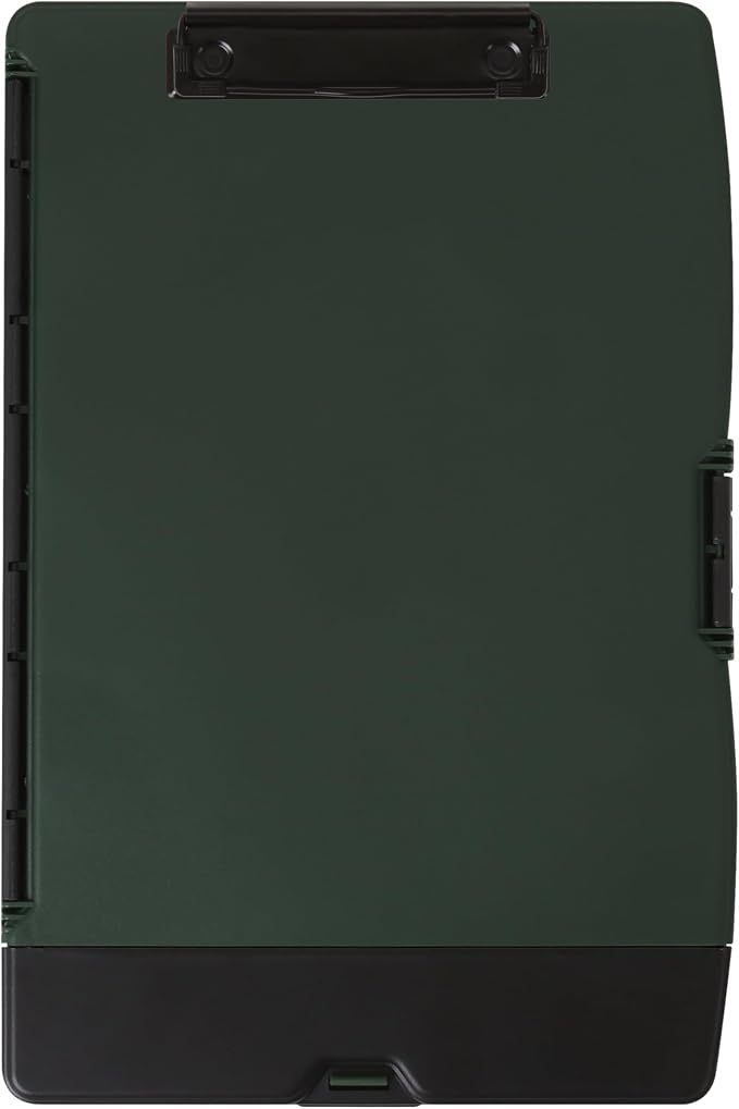 Dexas Folio Clipcase Professional Storage Clipboard with Pen Storage Compartment, 9.75 x 14.75, A4, Forest. Ideal for Teachers, Nurses, Coaches, Students, Trades, Homeschooling