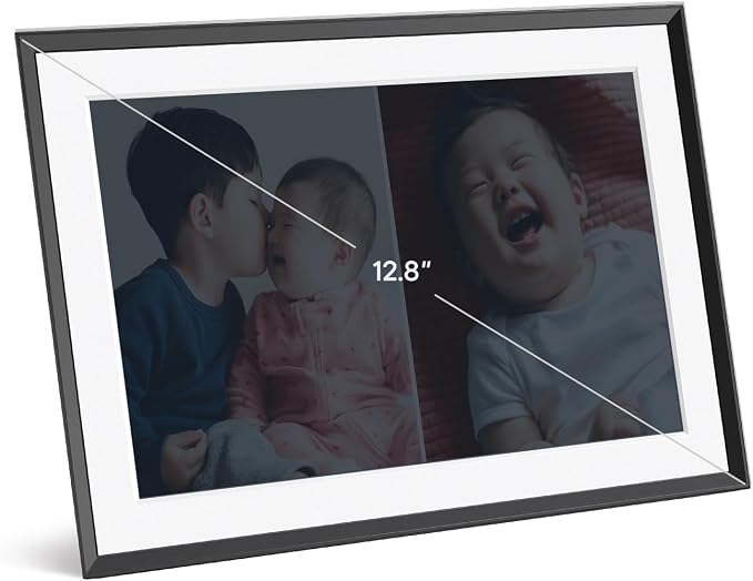 Aura 10" HD WiFi Digital Picture Frame – Free Unlimited Cloud Storage – Send Photos from Phone – No Subscription – Auto On/Off – Gift for Parents & Grandparents (Black Mat, 10")