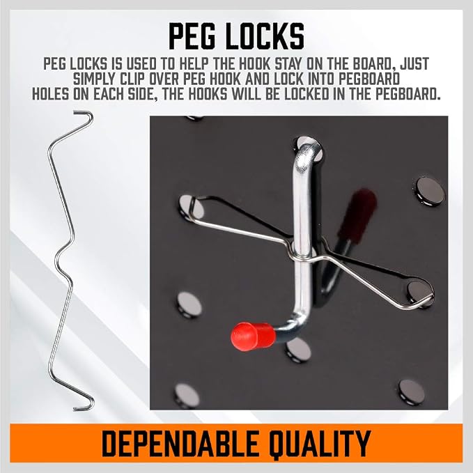 HORUSDY 238 PCS Pegboard Hooks Assortment Kit – 16 Types Heavy Duty Pegboard Accessories with Bins – Fits 1/8 & 1/4 Inch Pegboard Metal Hooks for Garage, Workshop, and Tool Storage Organization