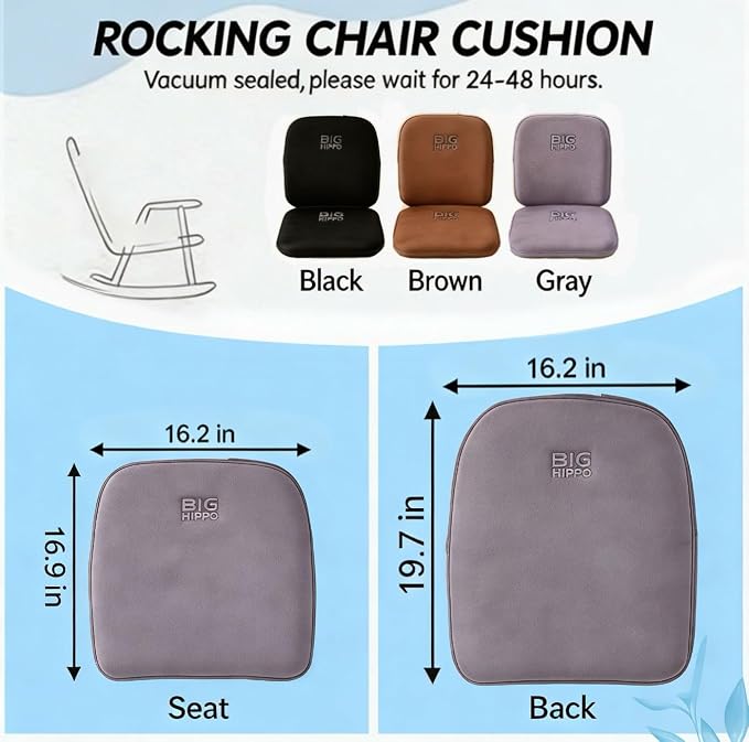 Big Hippo Ergonomic Lumbar Support & Memory Foam Seat Cushion Set - Sciatica & Tailbone Pain Relief for Office, Car & Wooden Dining Chairs - Non-Slip Body Positioner with Breathable Mesh Cover (Gray)