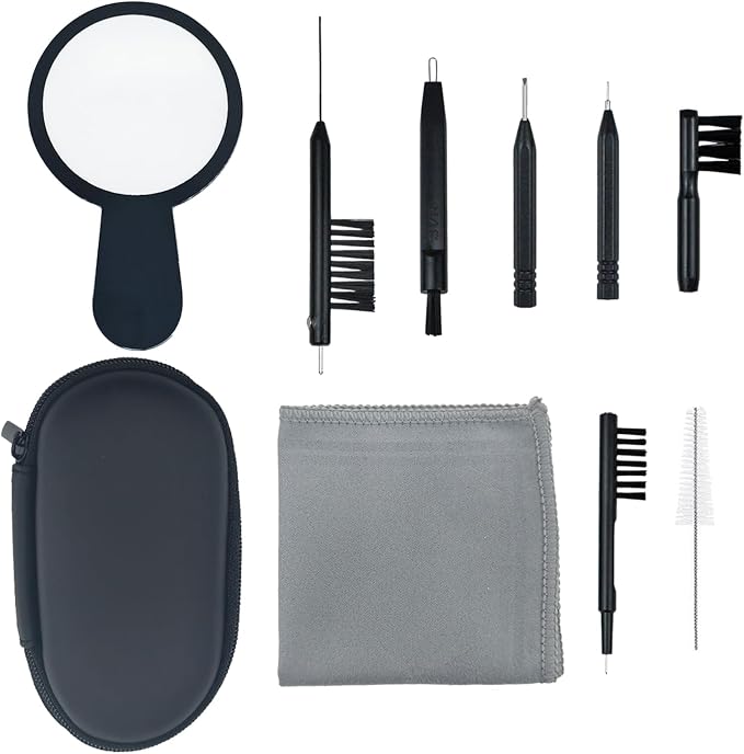 10 PCS Hearing Aid Cleaning Kits Hearing Amplifier Brush Tools Earbuds Headphones Cleaner Brush Kits with Case Set B