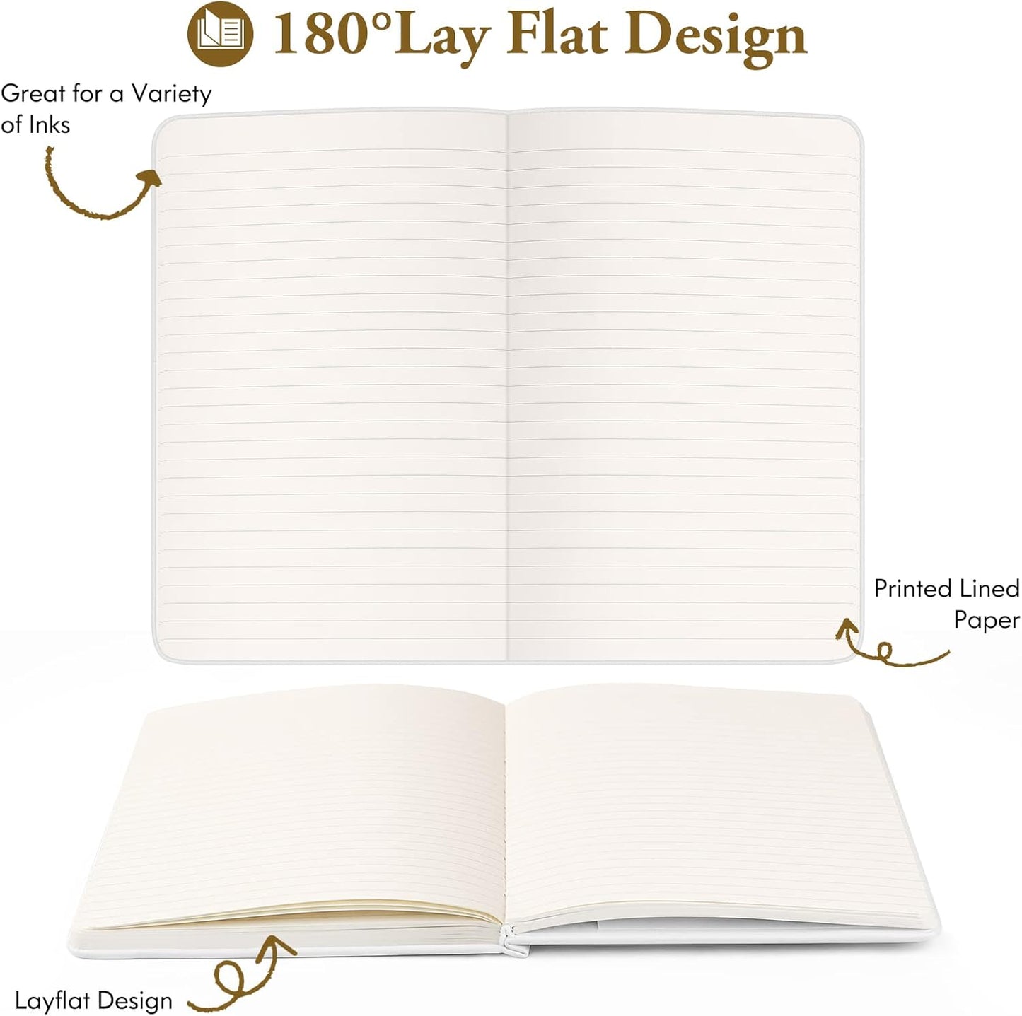 Huhuhero Notebooks Journal, College Ruled Notebook, Premium Thick Paper Lined Journal, Hardcover Notebook for Office Home School Business Writing Note Taking Journaling, 5"×8.25" (10, Dark Gray)