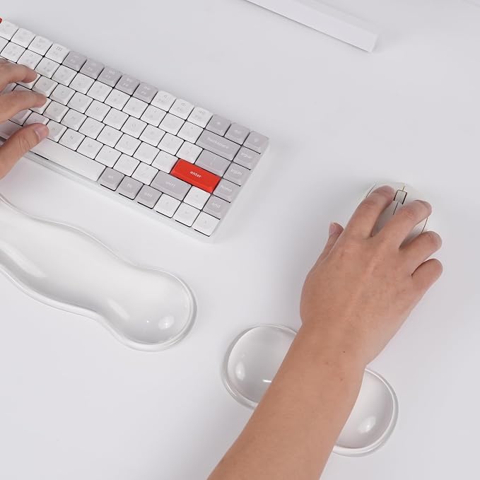CASUCATTE-Clear Gel Mouse Wrist Rest - Super Non-Slip, Soft & Comfortable, Washable, Relieve Office or Gaming Wrist Pain