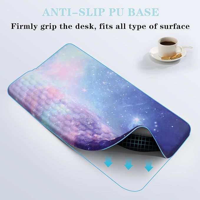 Ergonomic Keyboard Stand with Wrist Rest, Computer Wrist Support Pad | Comfy Tilted Keyboard Riser Holder Wrist Pad for Pain Relief, Soft Memory Foam Desk Cushion for Office Home