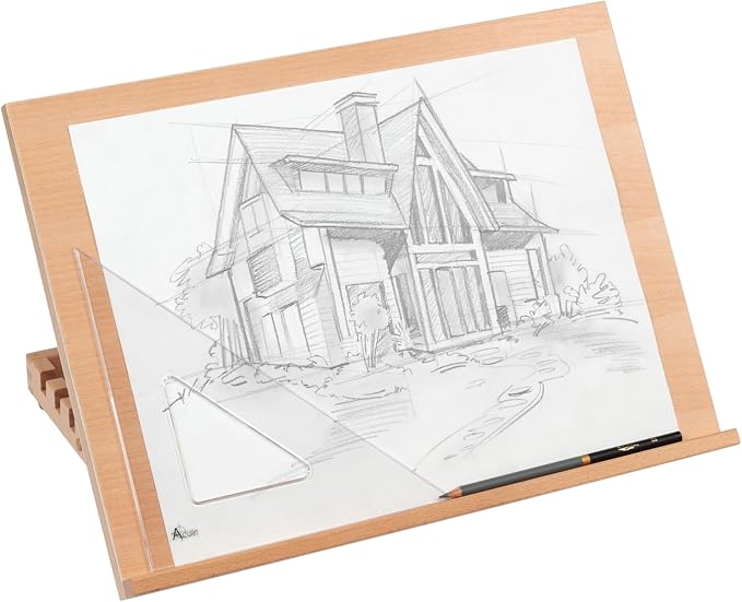 SoHo Urban Artist 12x16-5 Pack - Adjustable Portable Drawing Board Stand Easel, 5 Positions, Natural Beechwood Finish