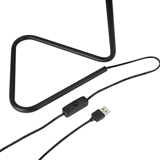 Globe Electric 56060 Arden 12" LED Integrated Desk Lamp, Adjustable Gooseneck, in-Line On Off Switch, USB Cable Included, 7 Watts, 200 Lumens,Black
