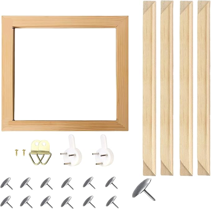 Wooden Frame DIY Picture Frames Art Suitable for Home Decor Painting Digital Diamond Drawing Paintings, Display Pictures 20x20 picture frames for wall (50 * 50CM)