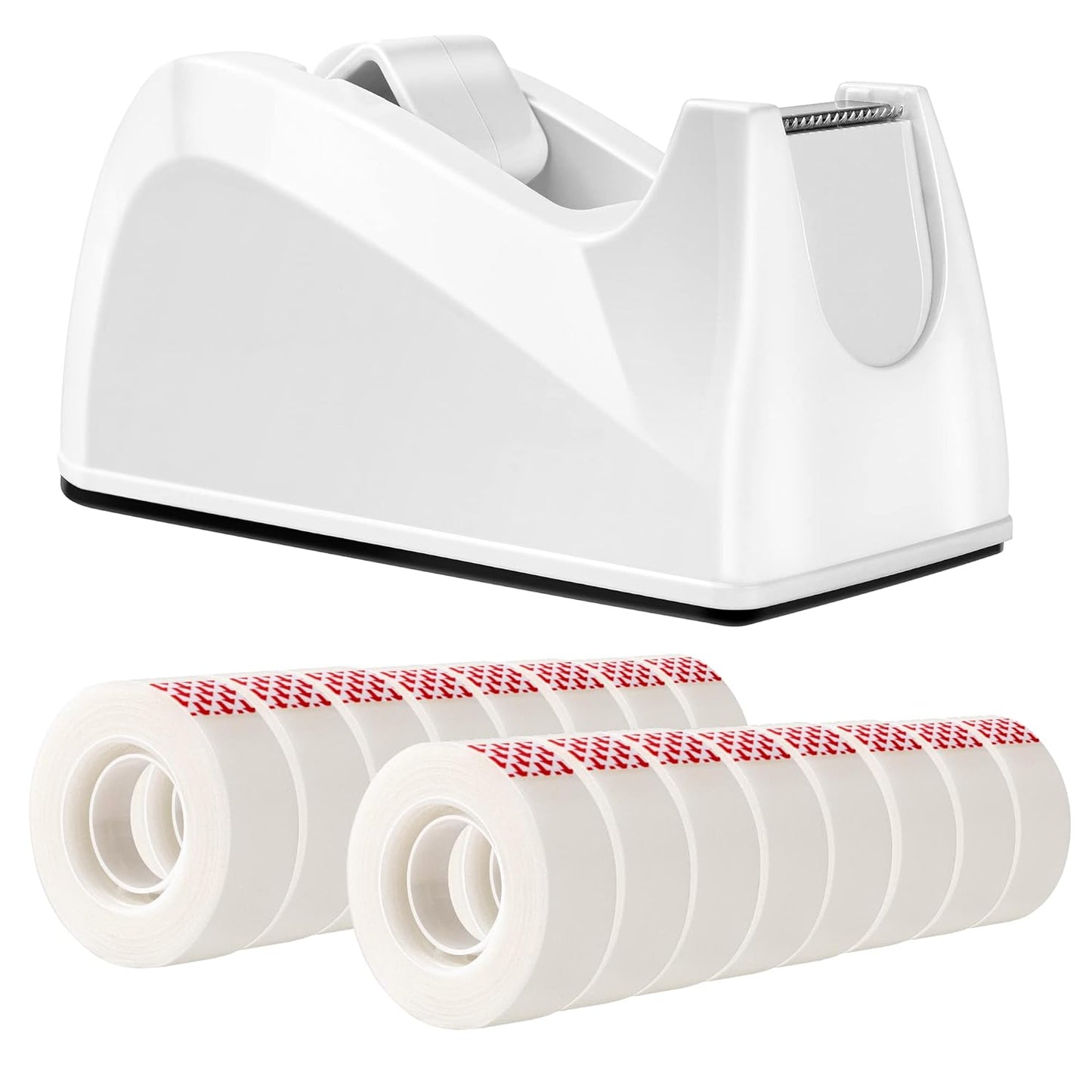 Amazon Basics Tape with Dispenser, 1" Core, Clear, 3/4" x 1300"(36 yds), 16 Count (Pack of 16), 256 Rolls