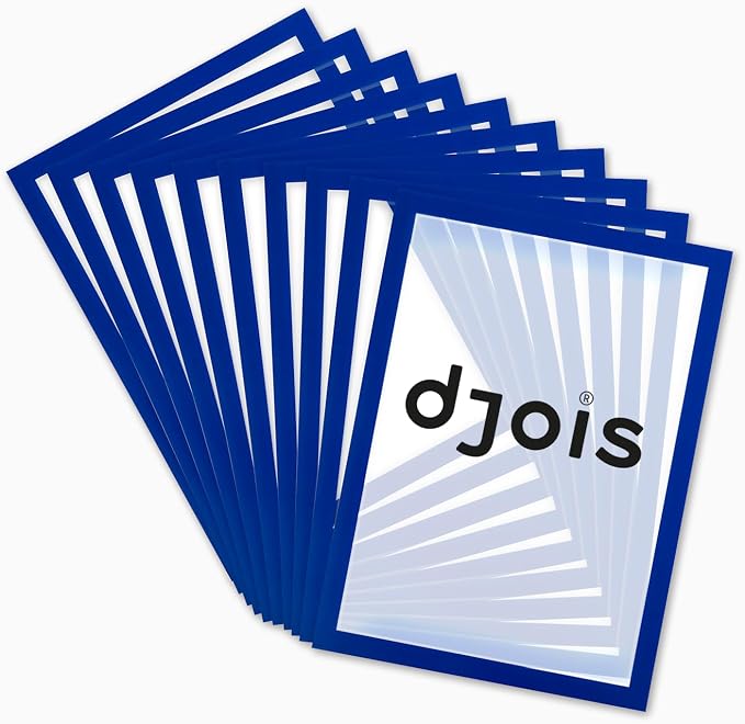 Tarifold Magnetic PRO Display Frames, A3 Size, Blue, 10 Pack | 10 magnetic anti-glare PVC frames, A3-size, blue border, portrait or landscape, quick document changes