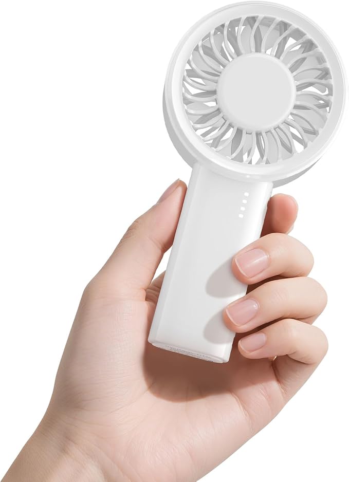 HandFan Handheld Mini Fan, Next Generation Small Fans Portable [8.5H Runtime] with Powerful High Speed Turbo Motor, USB Rechargeable, Pocket Design for Travel/Summer/Concerts/Lash, Gifts for Women
