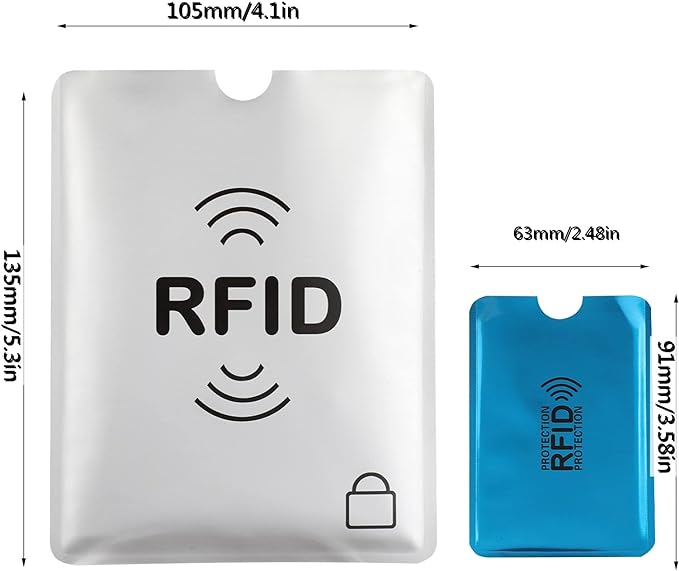 Schembo 16 RFID Blocking Sleeves Set (12 Colorful Credit Card Protector RFID Blocking Sleeve & 4 RFID Passport Holder). Effectively Protect Your Credit, Debit, and ID Cards From Electronic Theft.