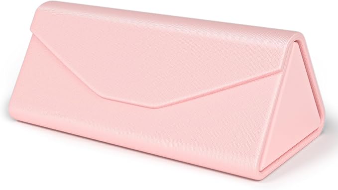 Sunglasses Case, Foldable Glasses Case, Magnetic PU Leather Hard Shell Folding Eyeglass Holder Box, Collapsible Unisex