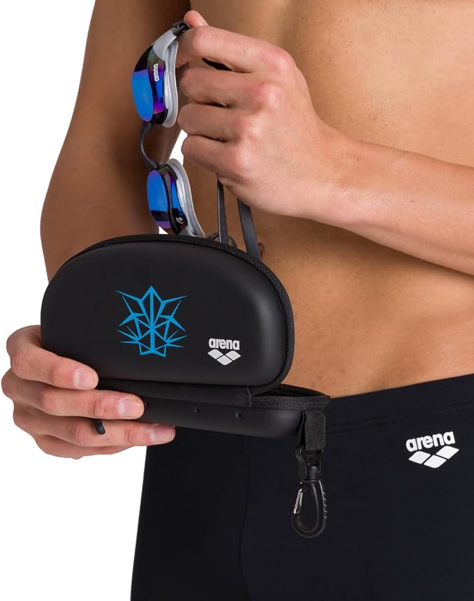 ARENA Unisex Adult Swim Goggle Case for Swimmers Protective Hardcover Carrying Case Clip for Backpacks