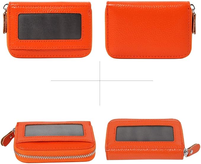 Women's RFID Blocking 12 Slots Credit Card Holder Leather Accordion Wallet