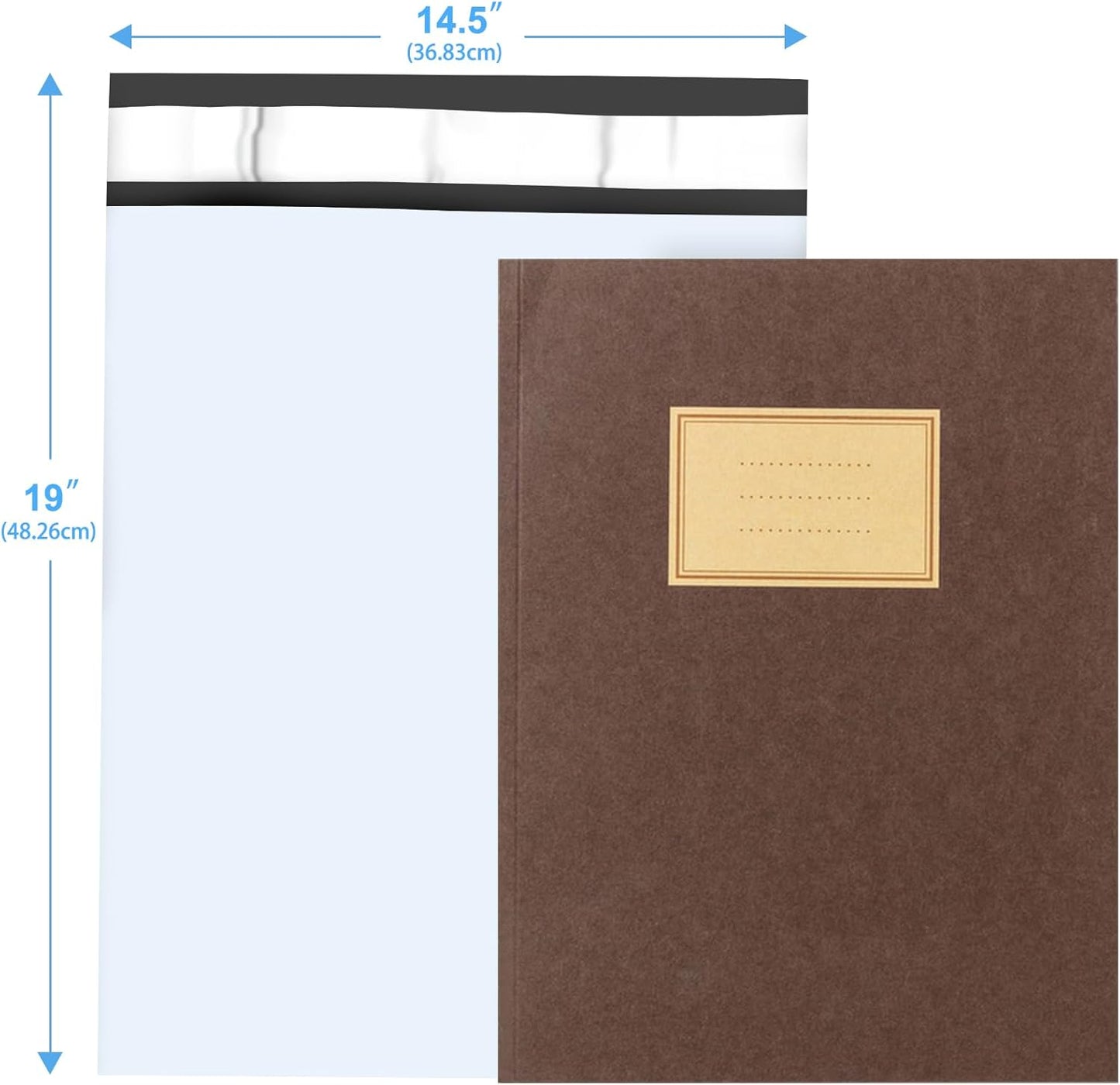 Poly Mailers 14.5x19, Large Poly Mailers 100 Pack, Shipping Mailers with Self Seal Adhesive, Waterproof and Tear-Proof Mailers Poly Bags for Small Business (White）