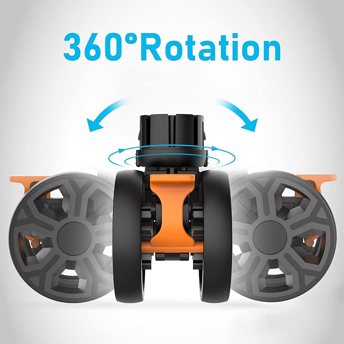 FELICON SELORSS Heavy Duty Rotation Swivel Wheels-Black-2PCS | 360°Rotate Wheel for BY06 BY06S BY06C BY10 BY10WX BY16 Folding Utility Cart Rolling Crate
