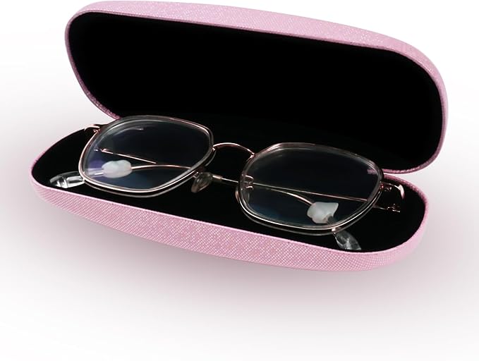 HSYMQ 3PCS Glasses Case, Eyeglasses Case Hard Shell, Reading Hard Glasses Cases for Women Men