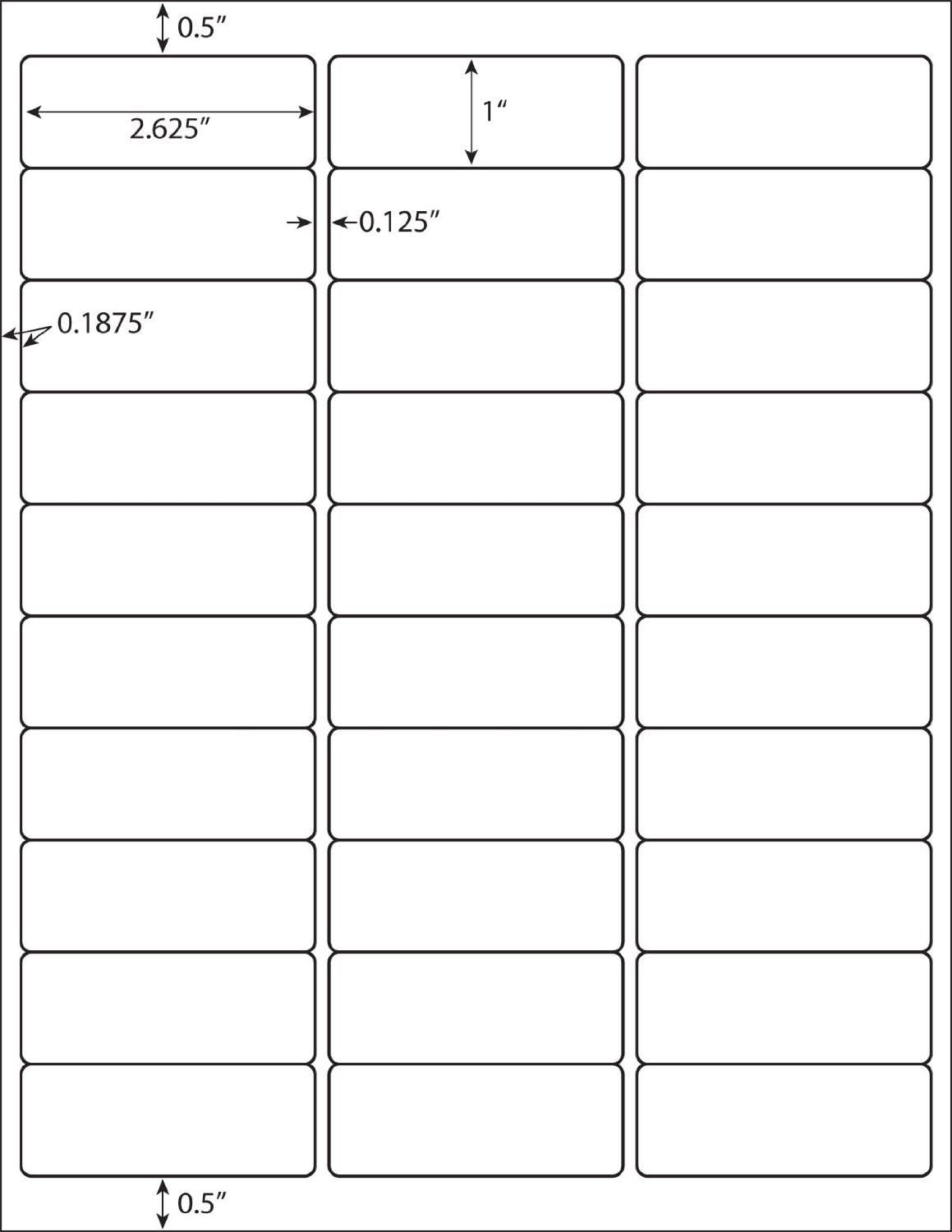 Address Labels for Inkjet Printers 1" x 2-5/8", Pack of 750 Labels