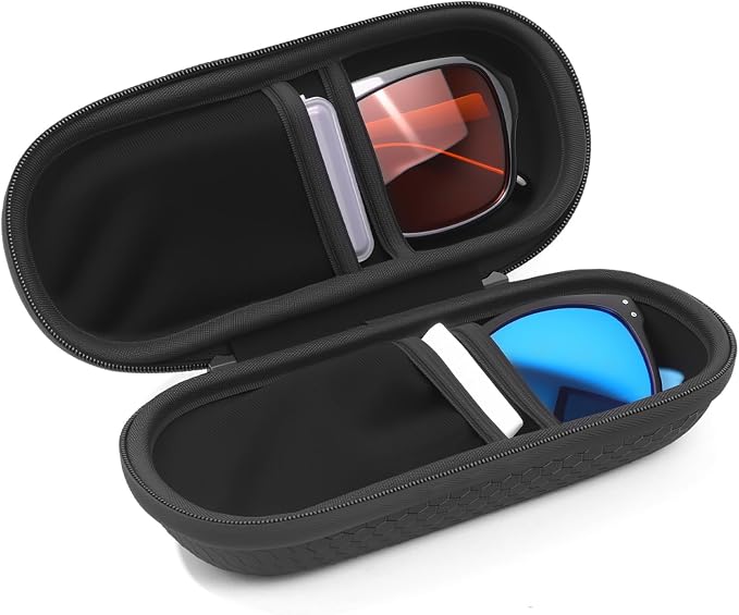 Krypthos Travel Sunglasses Organizer Case, Portable Eyeglasses Storage Box Eyewear Glasses Display Case for Men Women