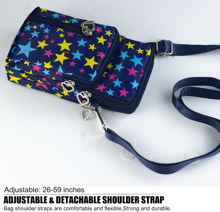 Small Crossbody Bag for Women - Mini Phone Purses with Crossbody Strap and Wallet - Nylon Arm Bag