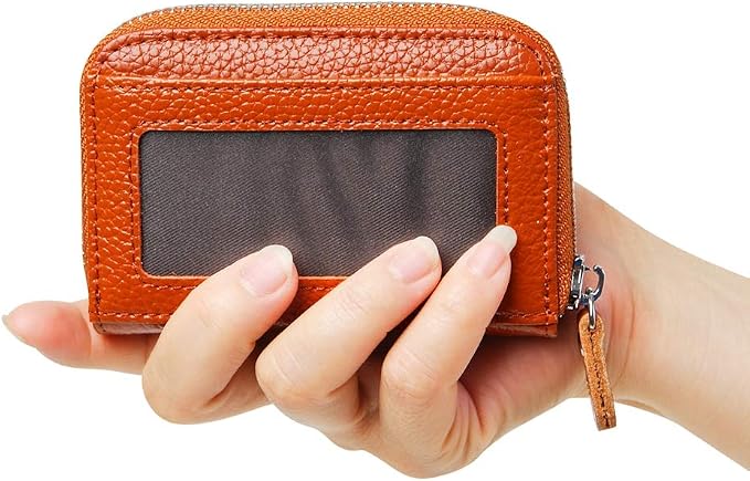 Women's RFID Blocking 12 Slots Credit Card Holder Leather Accordion Wallet