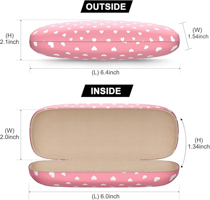 Eyeglasses Case, Hard Shell Protective Case for Glasses, Unisex for Women Men