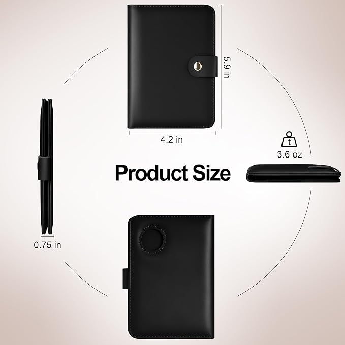 Travelambo Leather Passport Holder Cover Case, RFID Travel AirTag Wallet | Family Passport Wallet, RFID Blocking Credit Card Holder for Men & Women