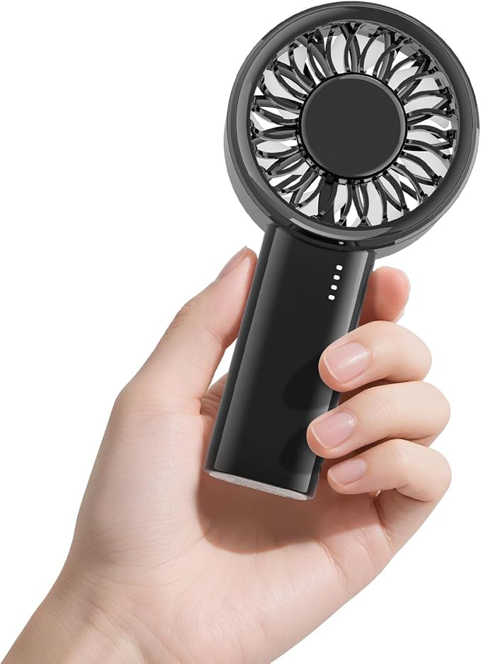 HandFan Handheld Mini Fan, Next Generation Small Fans Portable [8.5H Runtime] with Powerful High Speed Turbo Motor, USB Rechargeable, Pocket Design for Travel/Summer/Concerts/Lash, Gifts for Women