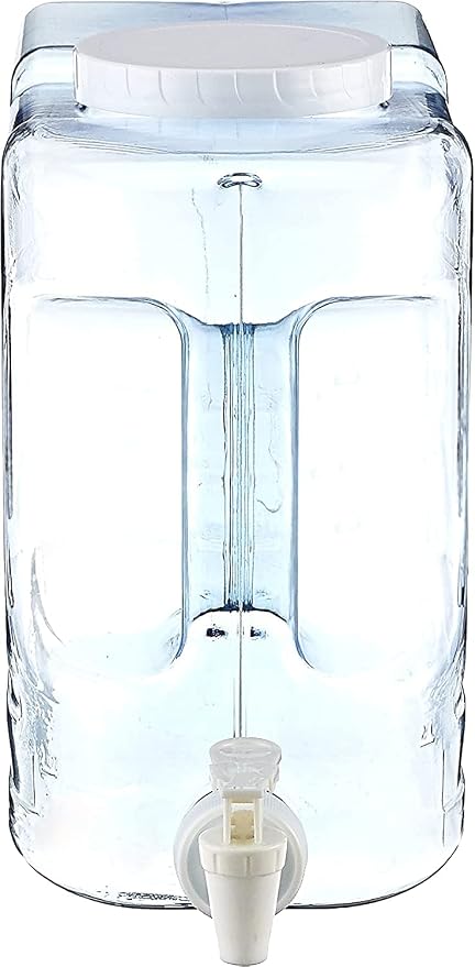 Arrow Oasis Drink Dispenser for Fridge, 2.5 Gallon - Plastic Beverage Dispenser with Spigot - Clear Space-Saving Design with Handle - Ideal for Water, Juice & Iced Tea - BPA Free - Made in USA
