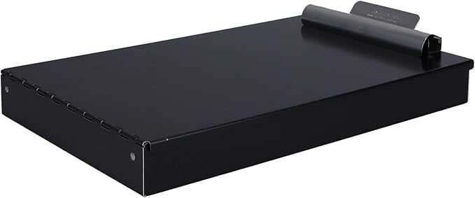 Saunders Cruiser-Mate Black Aluminum Clipboard with Storage, Dual Tray Nursing Folio, HIPAA Compliant Medical Chart Holder, Heavy Duty Recycled Metal, Self-Locking Latch, Made in USA