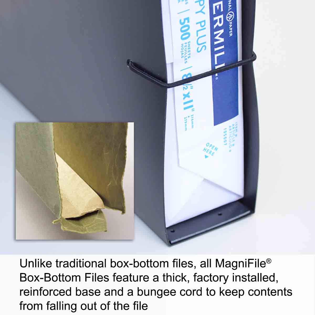 Ultimate Office MagniFile Extra-Capacity Hanging File Folders, 1/2" Box-Bottom, Letter Size, Feature A Wrap- Around Bungee Security Cord (Set of 4)