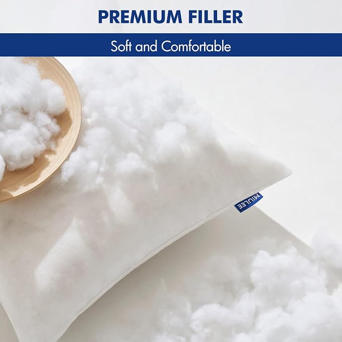 MIULEE Pillow Insert 26x26 Inch Decorative Square Throw Pillow Inserts | Premium Fluffy Pillow Forms Sham Stuffer for Sofa Couch Living Room