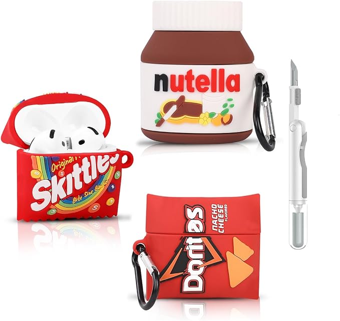 (3Pack+Cleaner Pen) XMBYGY Case for AirPods 4 Wireless Earbuds with 3 in 1 Cleaning Pen kit, Silicone Cute Cartoon Charging Case Shockproof Protective Cover and Carabiner for AirPods 4th Generation