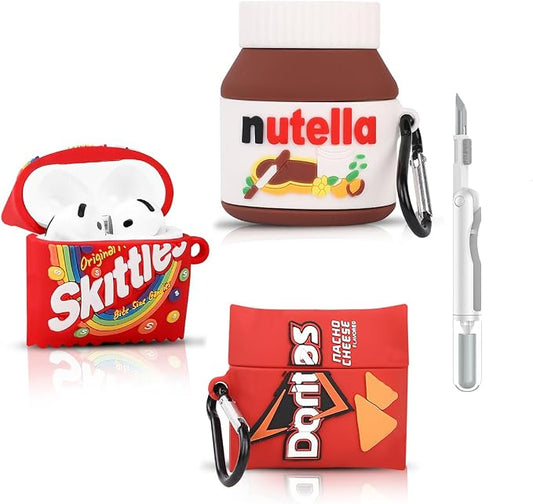 (3Pack+Cleaner Pen) XMBYGY Case for AirPods 4 Wireless Earbuds with 3 in 1 Cleaning Pen kit, Silicone Cute Cartoon Charging Case Shockproof Protective Cover and Carabiner for AirPods 4th Generation
