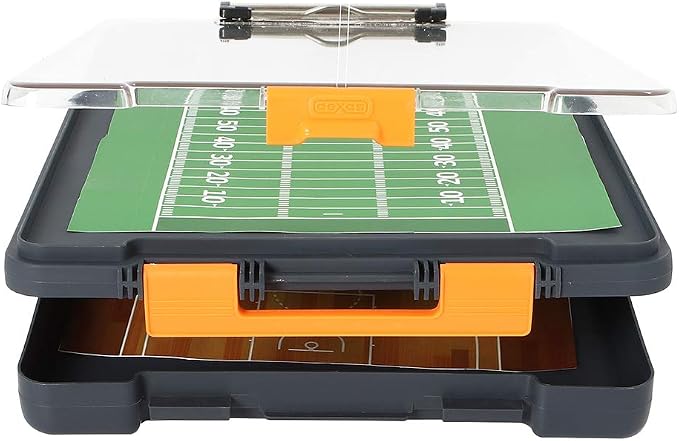 Dexas Clearview Clipcase Dry Erase clipboard, 13.75 x 9.5 Inch, Orange. See papers clearly outdoors, stay organized and dry. Ideal for coaching, teaching, homeschooling, art, trades, and medical pros.
