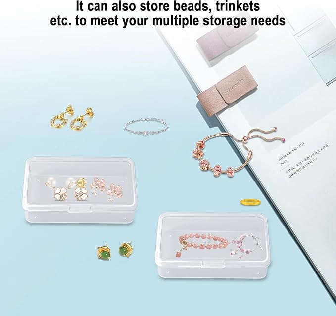 Blank Card Case, 8 Pack Clear Plastic Card Deck Box, Snaps Closed - Storage Box for Base Ball Trading Cards, Business Cards & More