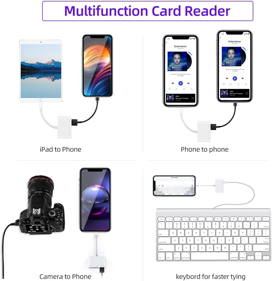 RayCue USB C to Micro SD TF Memory Card Reader, 3-in-1 USB Camera Card Reader Adapter Compatible with iPhone 15,iPad Pro, MacBook Pro/Air, Chromebook XPS, Galaxy S10/S9 and More USB C Devices