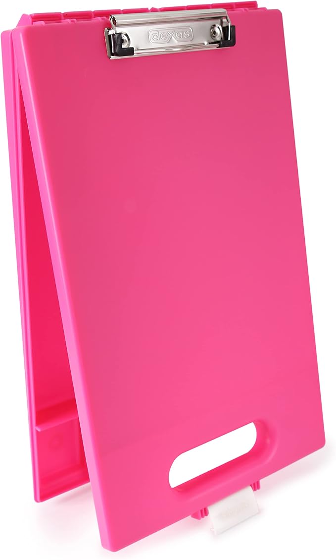 Dexas Clipcase Storage Clipboard with Handle, Pink 16" x 10"