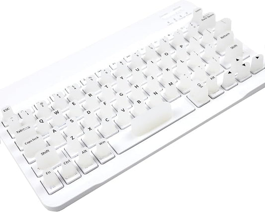 Keyboard Cover for Long Nails, Acrylic Gel Nails - Silicone Keyboard Protector Skin with Raised Keys for Typing and Gaming, Compatible with MacBook Pro/Air 13"/14"/15"/16" 2020-2025 (White)