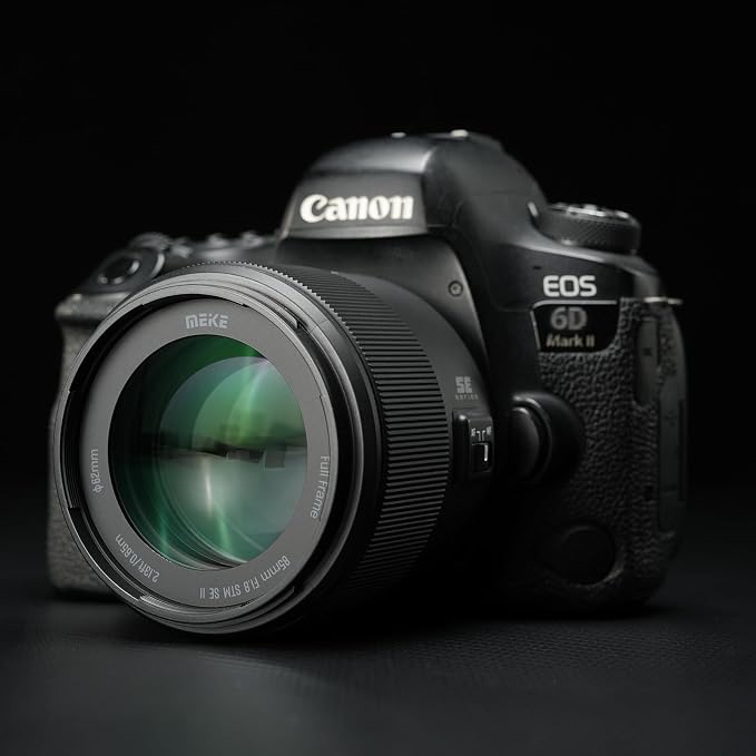 Meike 85mm F1.8 SE II Auto Focus Portrait Lens for Canon EF Mount Full Frame DSLR Cameras, STM Prime Lens for Canon EOS 5D Mark IV, 6D Mark II, 90D, 80D, 6D, 7D, 1D, 5D3, 5D4, 70D, 550D, T8i, T7i, T5