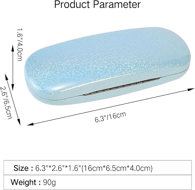 PERFECTSIGHT Hard Shell Eyeglasses Case, Kawaii Protective Glasses Case for Kids, Cute Eyeglass Case for Women Men Girls