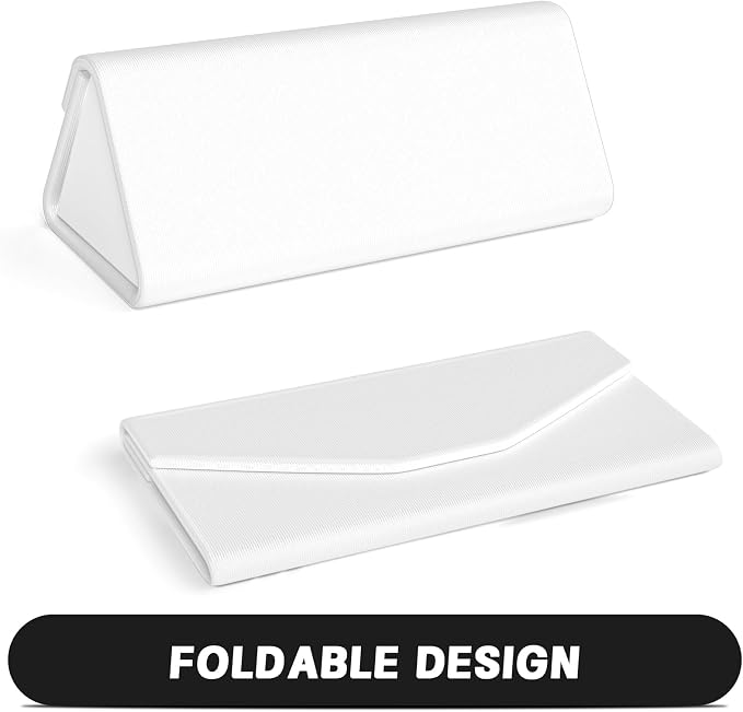 Sunglasses Case, Foldable Glasses Case, Magnetic PU Leather Hard Shell Folding Eyeglass Holder Box, Collapsible Unisex