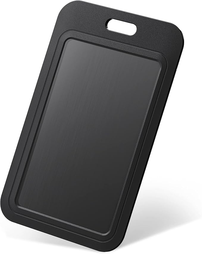Uniclife 1 Pack Sliding ID Badge Holder Hard Black Vertical Plastic Card Case Protector Pouch with Clear Window for Office School ID Credit Cards Proximity Key Cards Driver’s Licenses and Passes | Hard black sliding vertical case with clear window prot...